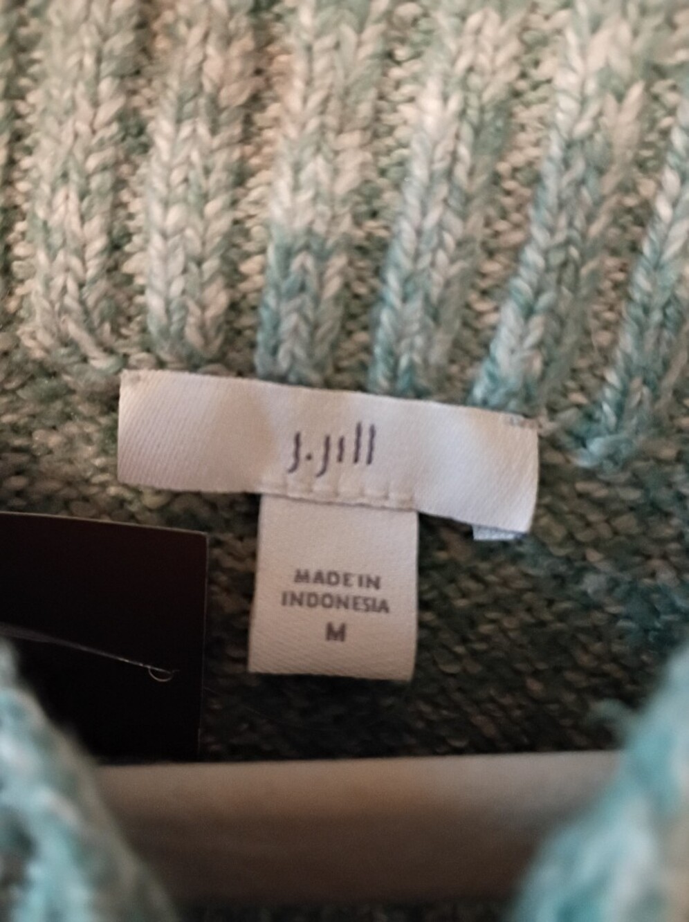 Cozy Rib-Trim Boatneck Sweater - Light Mint Green, NWT, Medium - Picture 3 of 8